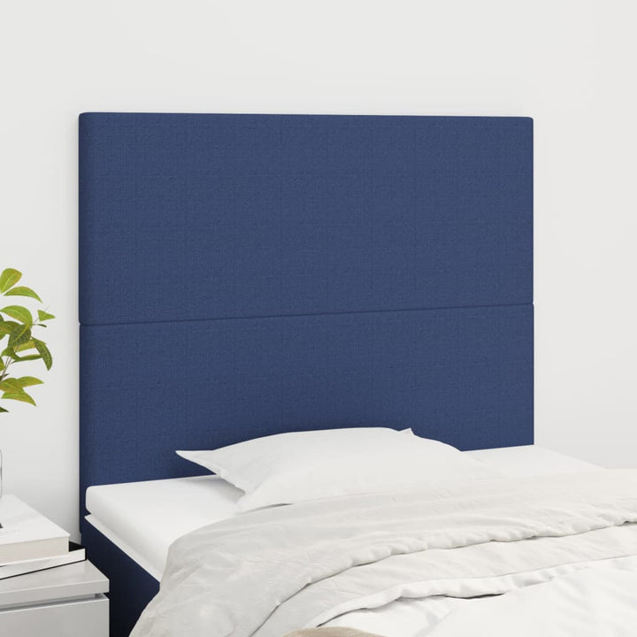 sengegavl blå 80x5x118/128 cm stof