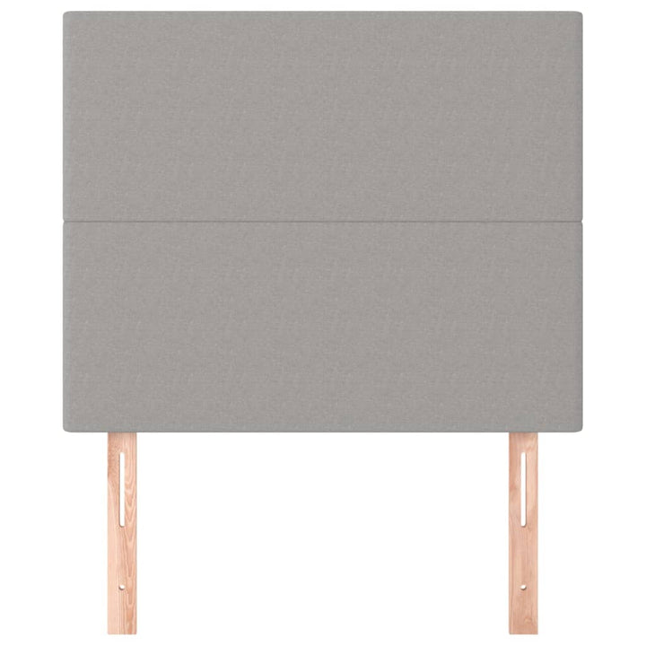 sengegavl lysegrå 90x5x118/128 cm stof