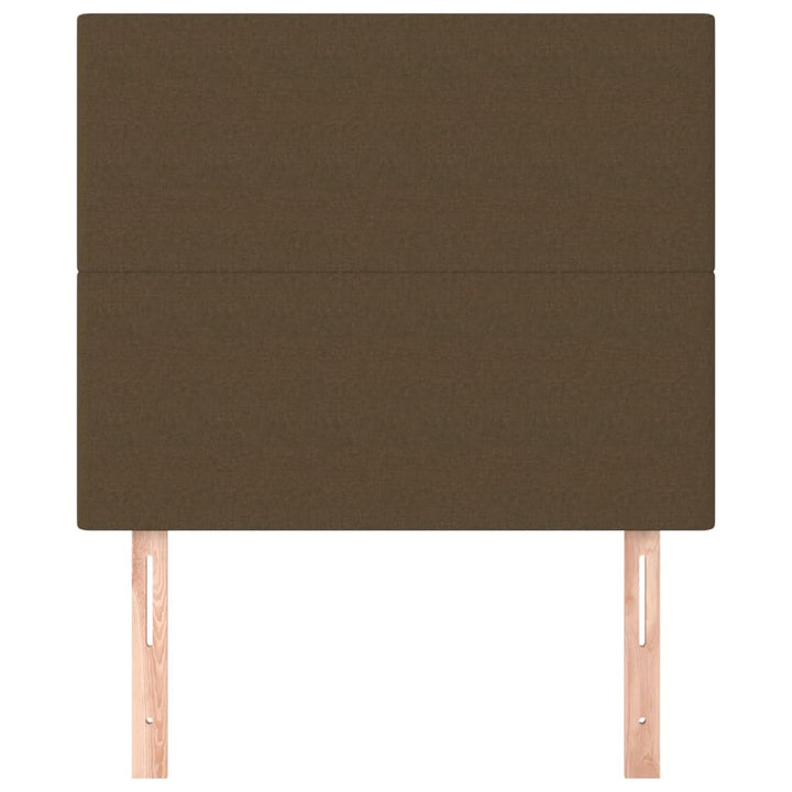 sengegavl mørkebrun 90x5x118/128 cm stof