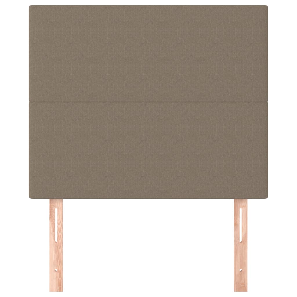 sengegavl Taupe 90x5x118/128 cm Stof