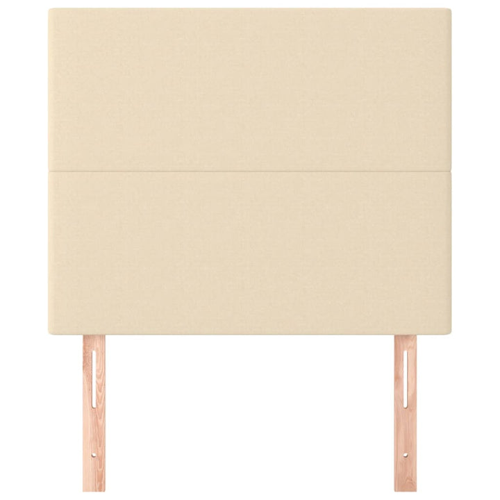 sengegavl cremefarvet 90x5x118/128 cm stof