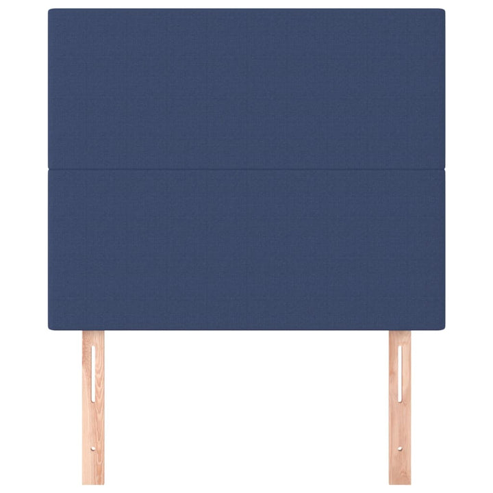 sengegavl blå 100x5x118/128 cm stof