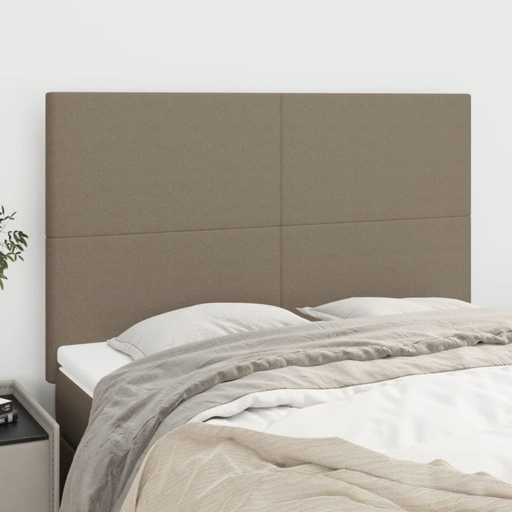 sengegavl taupe 144x5x118/128 cm stof
