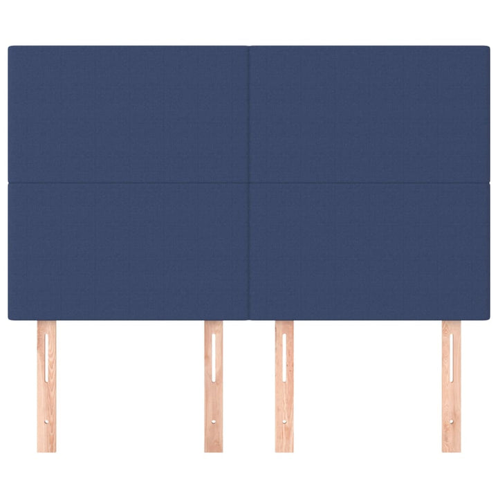 sengegavl blå 144x5x118/128 cm stof