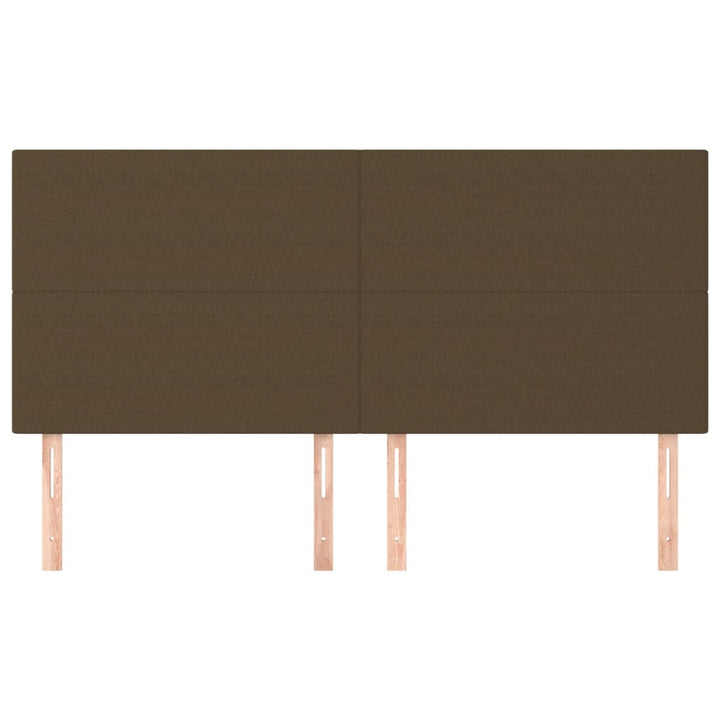 sengegavl mørkebrun 160x5x118/128 cm stof