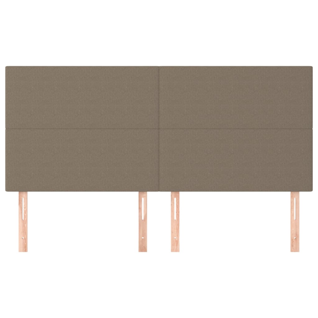 sengegavl taupe 160x5x118/128 cm stof