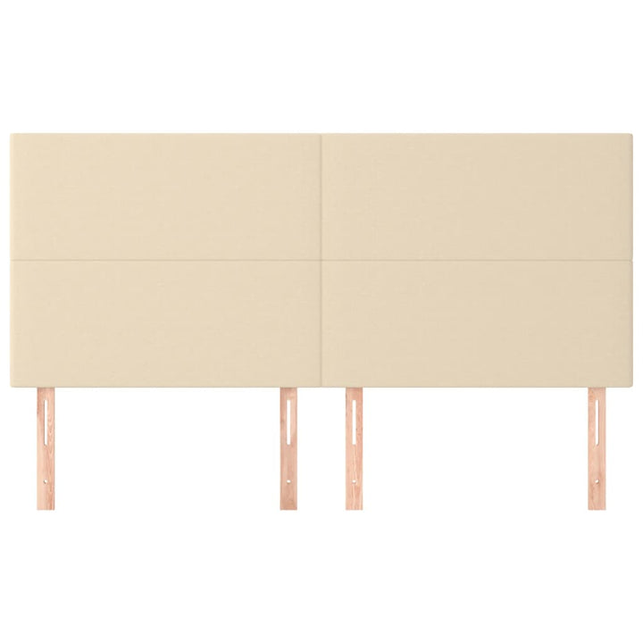 sengegavl cremefarvet 160x5x118/128 cm stof