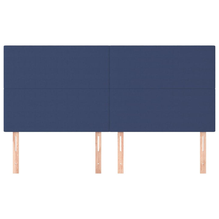 sengegavl blå 160x5x118/128 cm stof