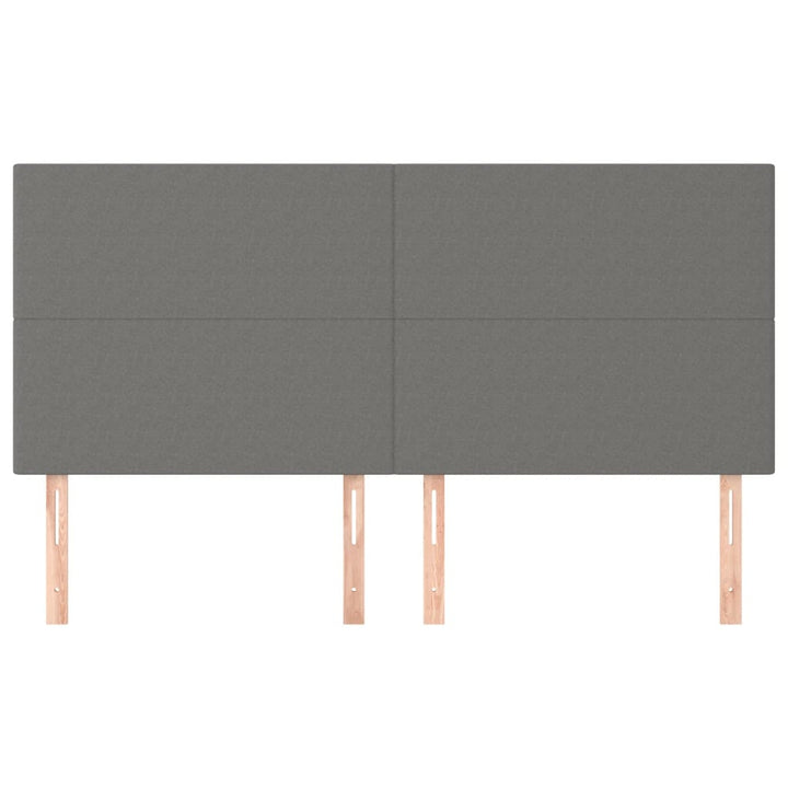sengegavl mørkegrå 180x5x118/128 cm stof