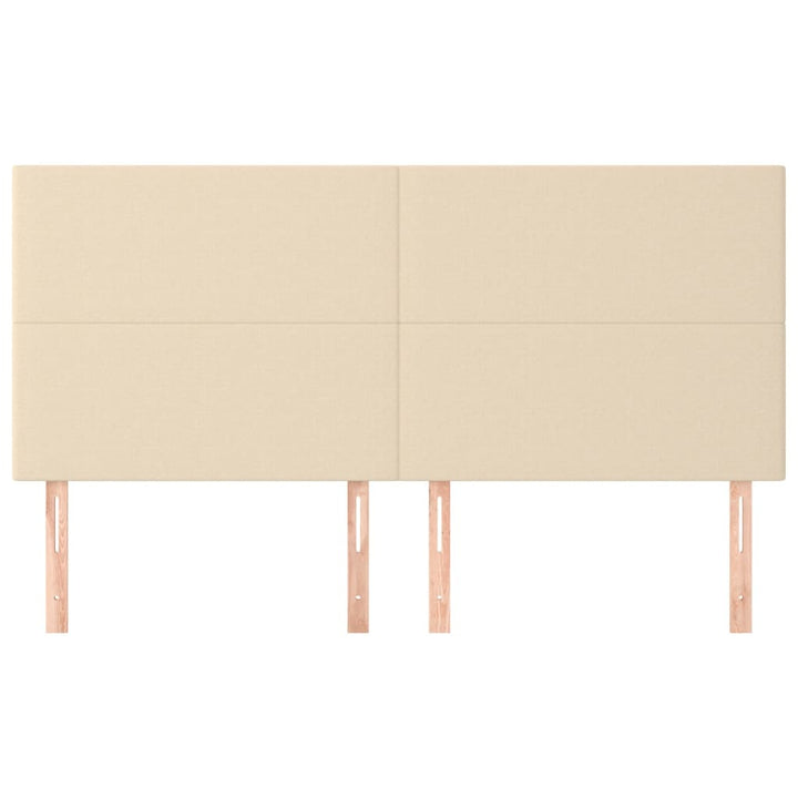 sengegavl cremefarvet 180x5x118/128 cm stof