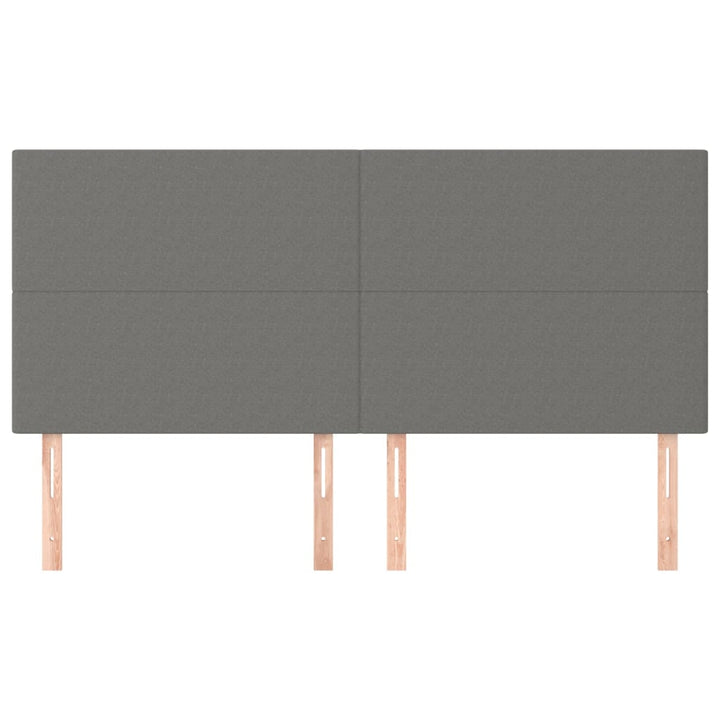 sengegavl mørkegrå 200x5x118/128 cm stof