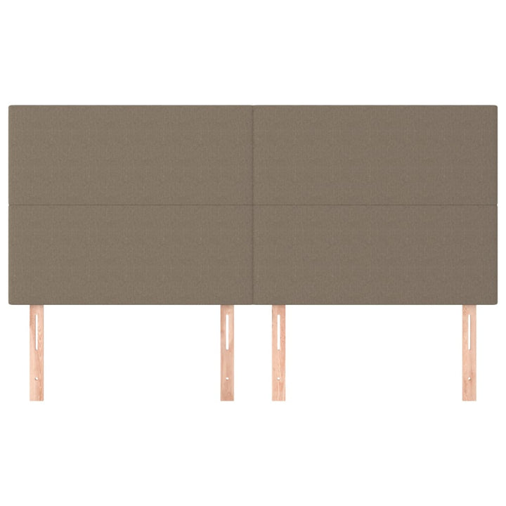 sengegavl taupe 200x5x118/128 cm stof
