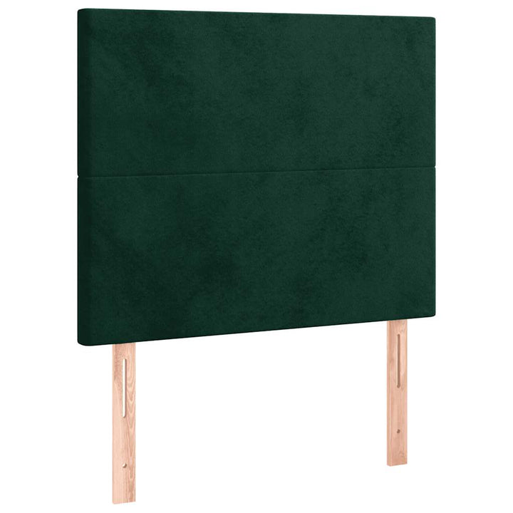 sengegavl mørkegrøn 80x5x118/128 cm fløjl