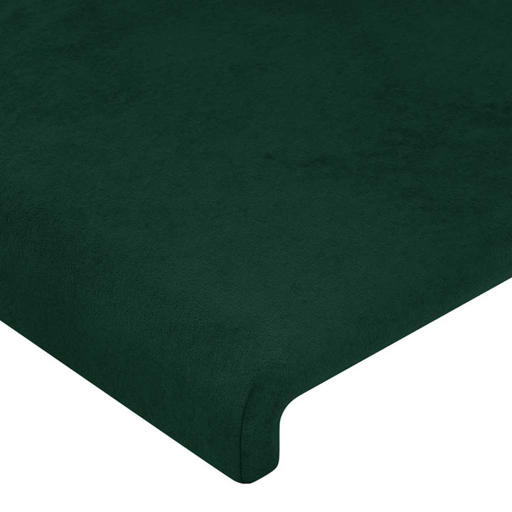 sengegavl mørkegrøn 90x5x118/128 cm fløjl