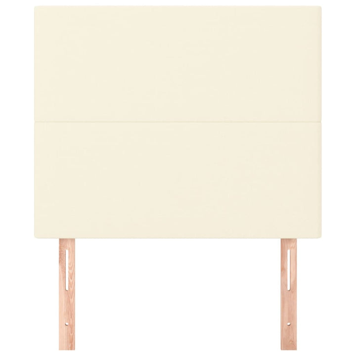 sengegavl cremefarvet 80x5x118/128 cm kunstlæder