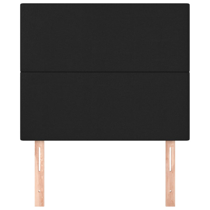 sengegavl sort 90x5x118/128 cm kunstlæder