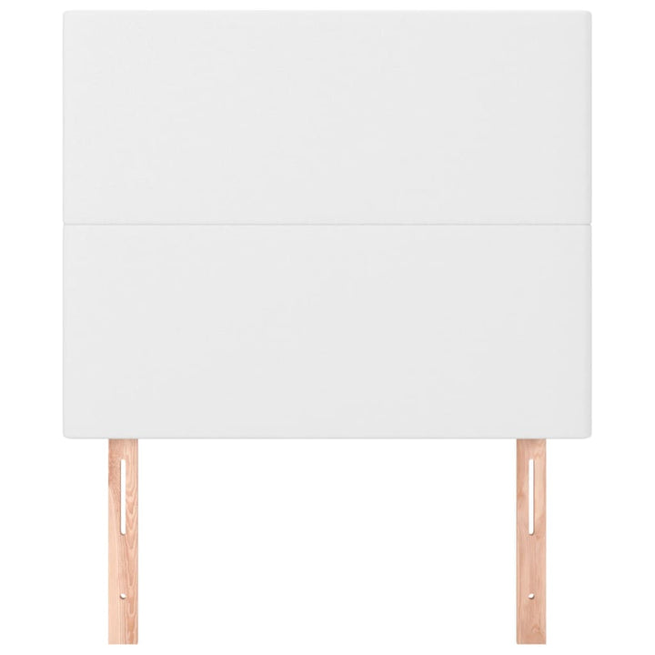 sengegavl hvid 90x5x118/128 cm kunstlæder