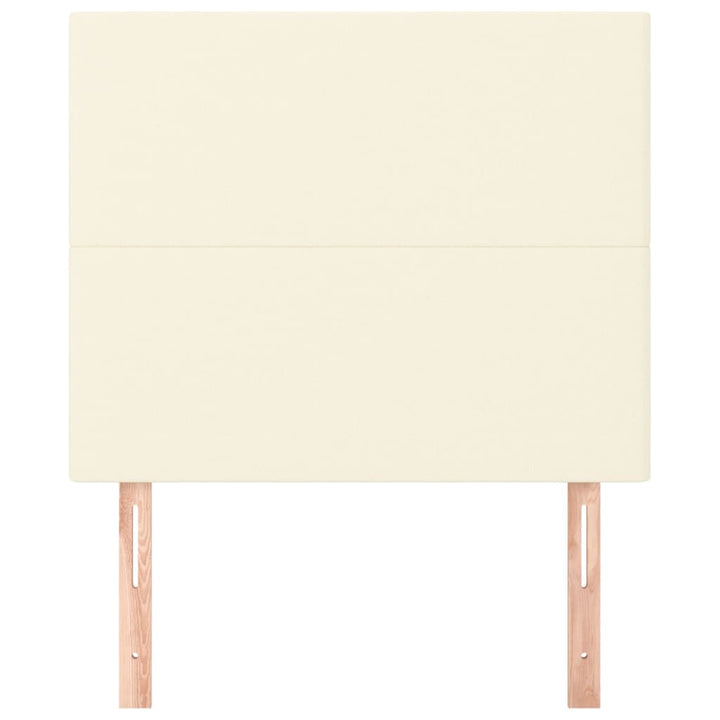 sengegavl cremefarvet 90x5x118/128 cm kunstlæder