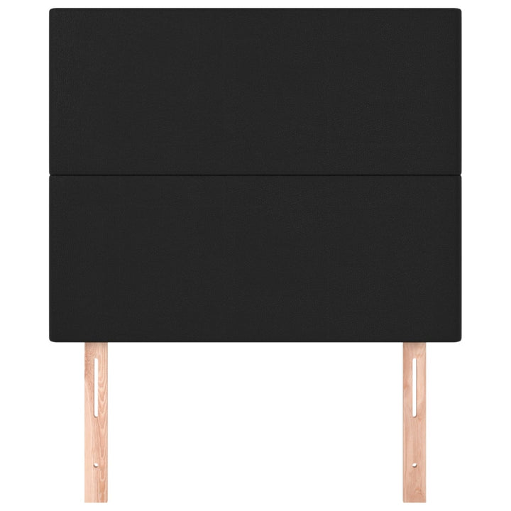 sengegavl sort 100x5x118/128 cm kunstlæder