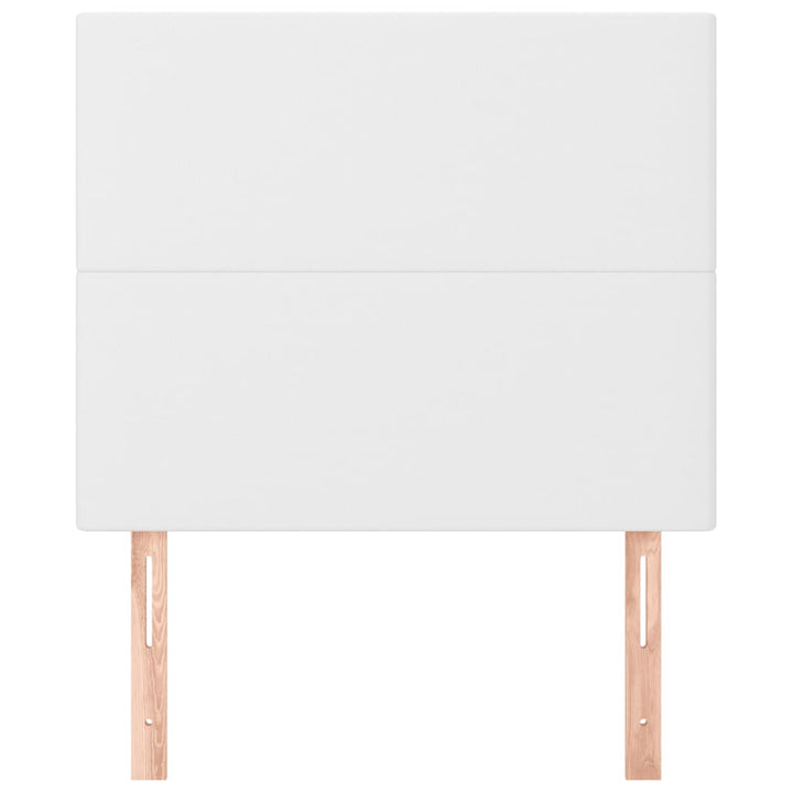 sengegavl hvid 100x5x118/128 cm kunstlæder