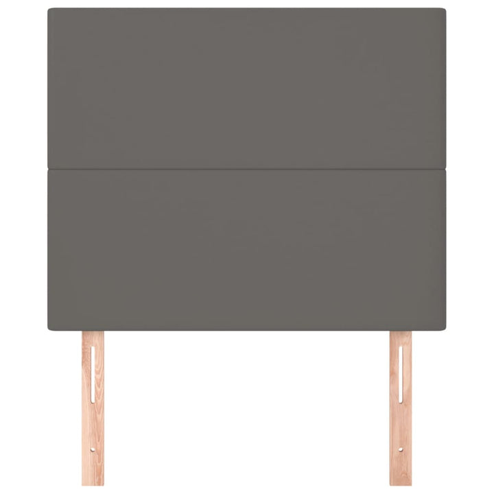 sengegavl grå 100x5x118/128 cm kunstlæder