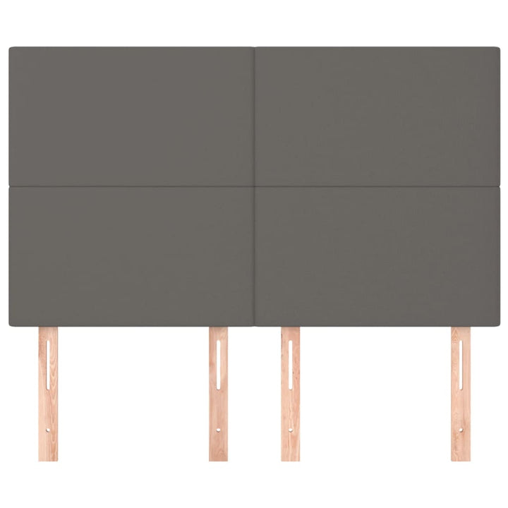 sengegavl grå 144x5x118/128 cm kunstlæder