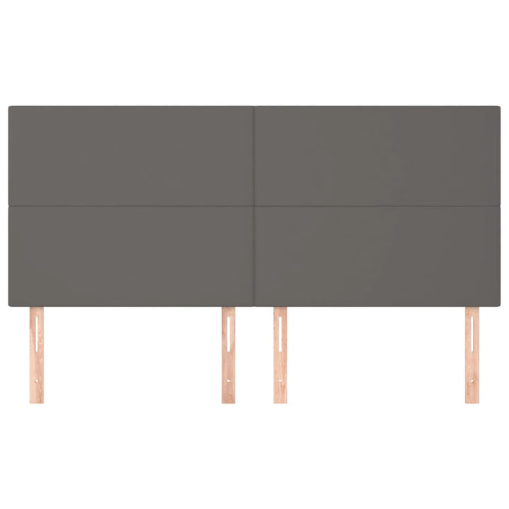 sengegavl grå 160x5x118/128 cm kunstlæder