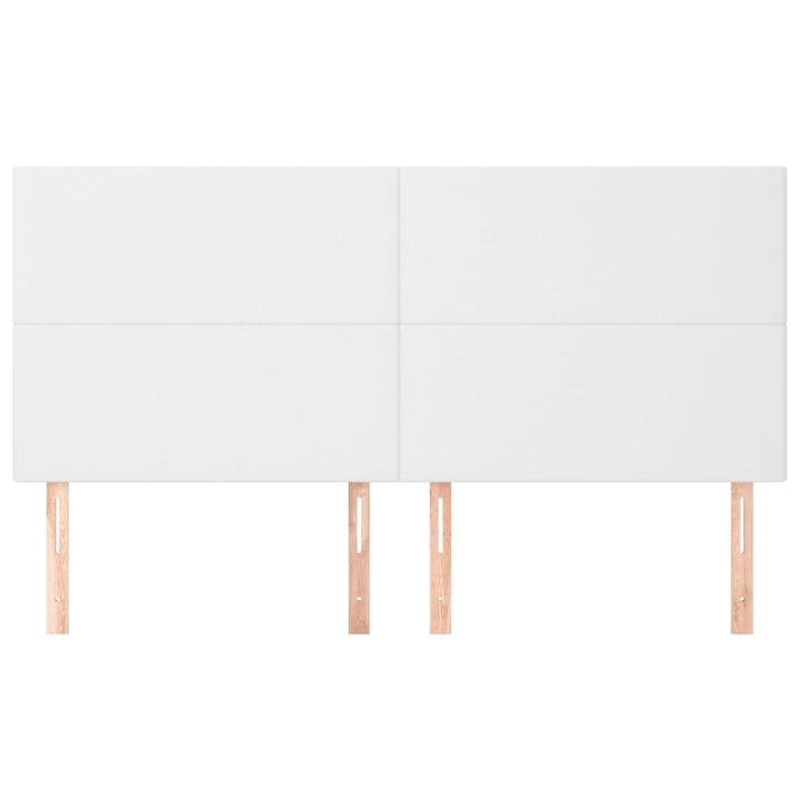 sengegavl hvid 180x5x118/128 cm kunstlæder