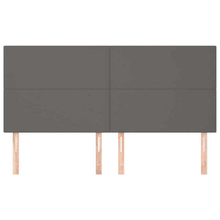 sengegavl grå 180x5x118/128 cm kunstlæder