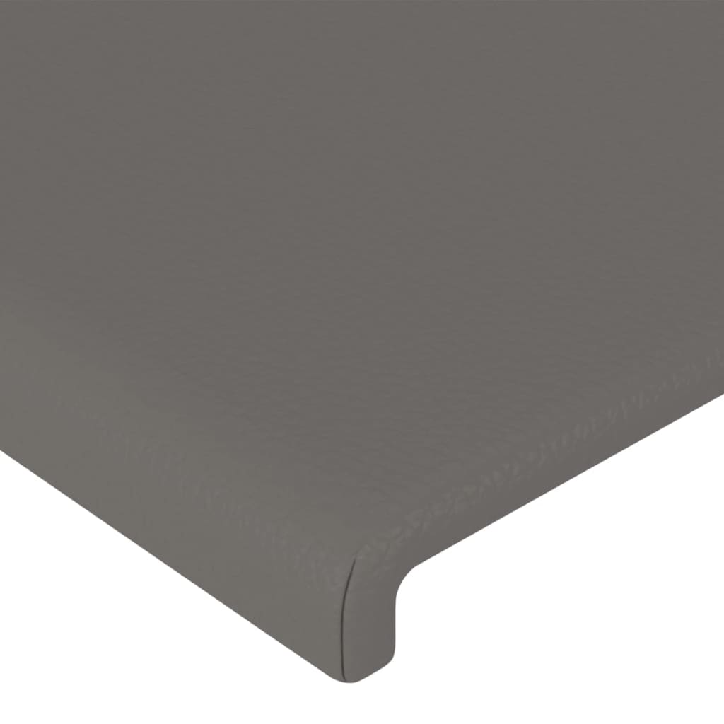 sengegavl grå 180x5x118/128 cm kunstlæder