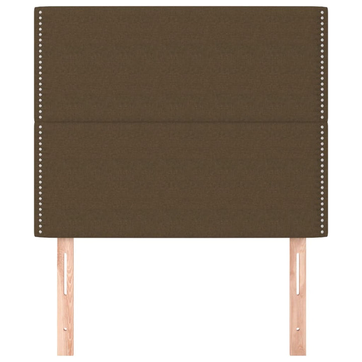 sengegavl mørkebrun 90x5x118/128 cm stof