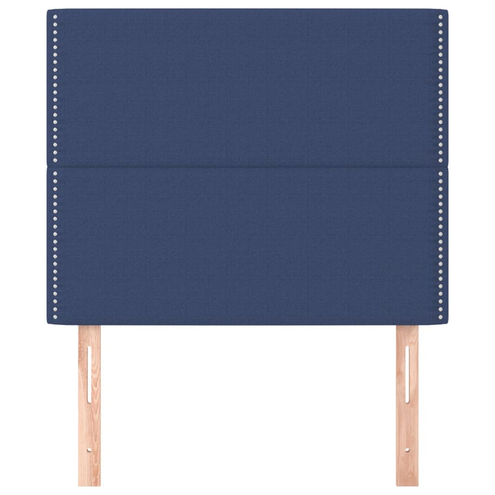 sengegavl blå 90x5x118/128 cm stof