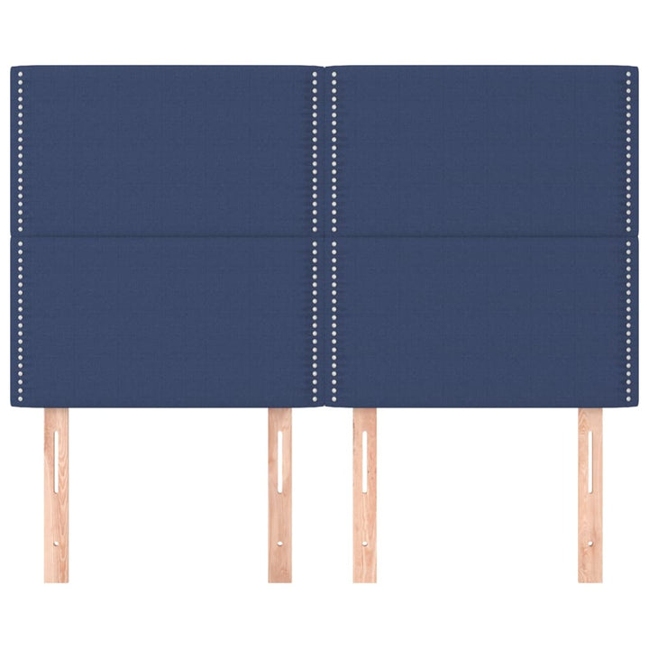 sengegavl blå 144x5x118/128 cm stof