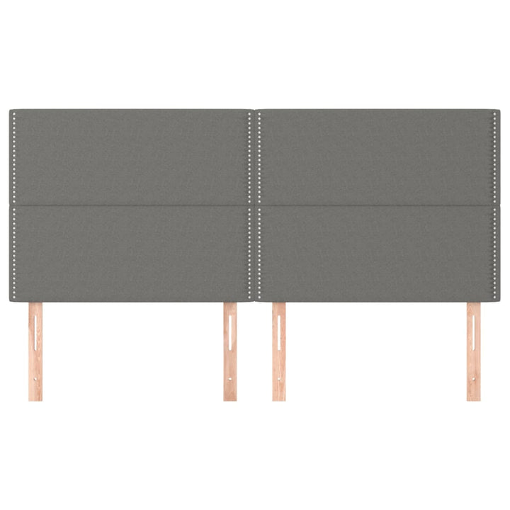 sengegavl mørkegrå 180x5x118/128 cm stof