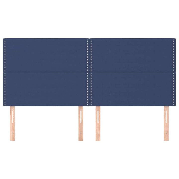 sengegavl blå 180x5x118/128 cm stof