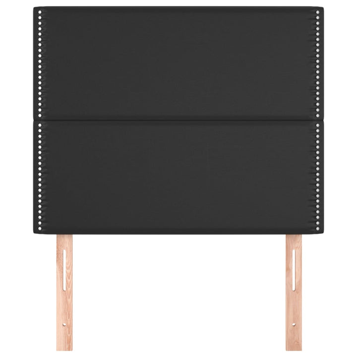 sengegavl sort 100x5x118/128 cm kunstlæder