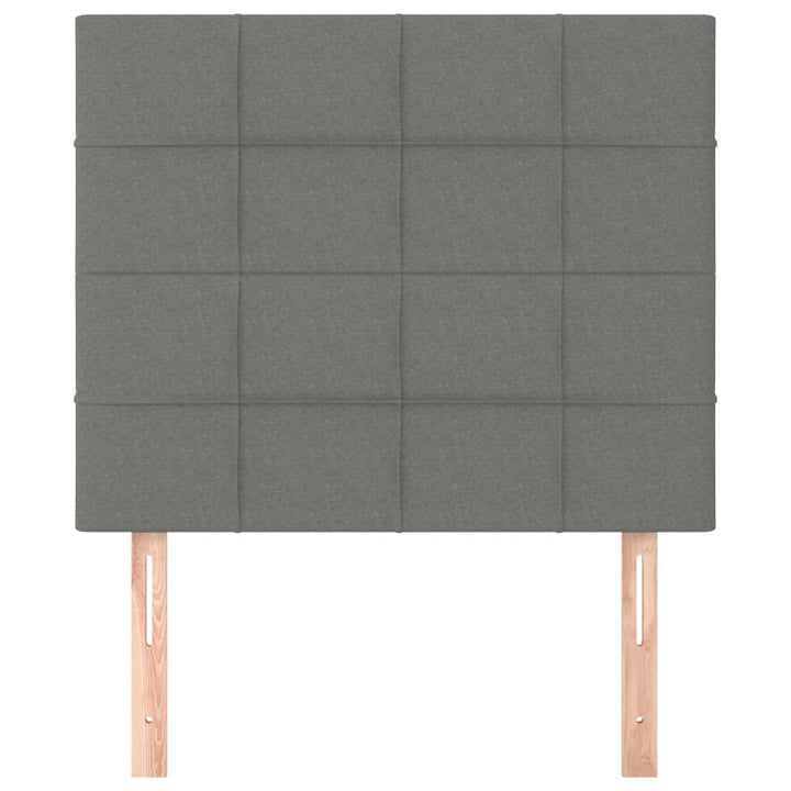 sengegavl mørkegrå 80x5x118/128 cm stof