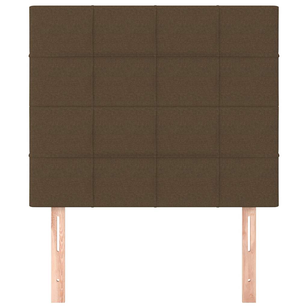 sengegavl mørkebrun 80x5x118/128 cm stof