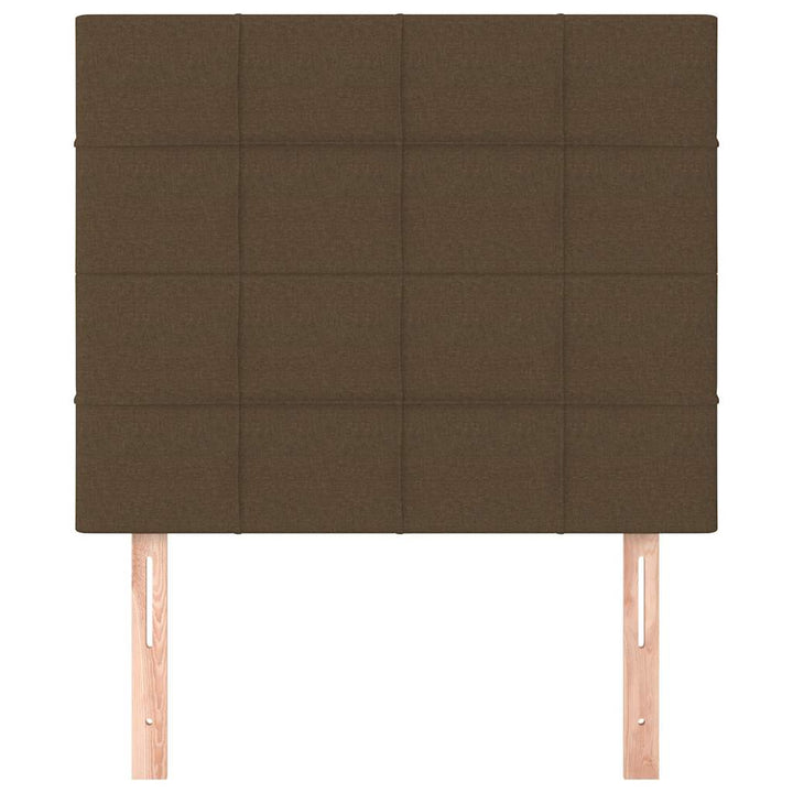 sengegavl mørkebrun 80x5x118/128 cm stof