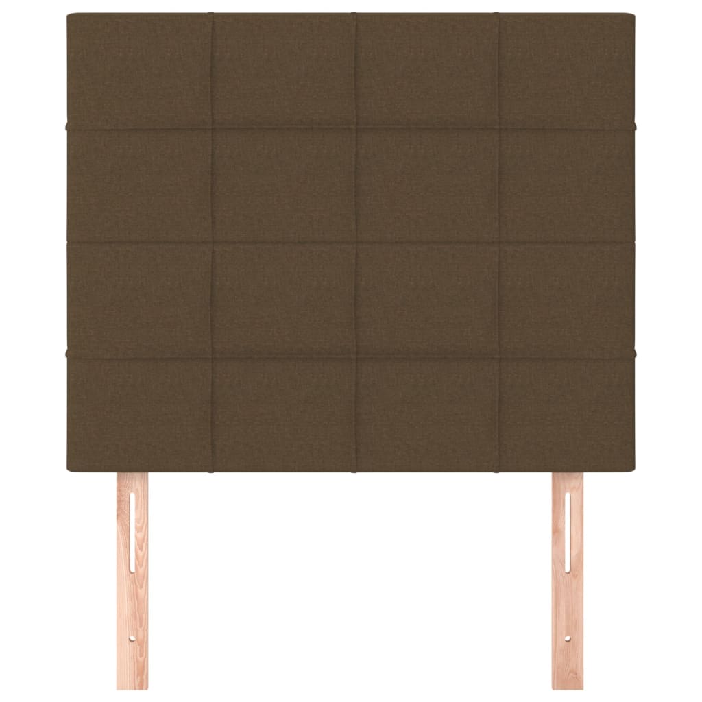 sengegavl mørkebrun 90x5x118/128 cm stof