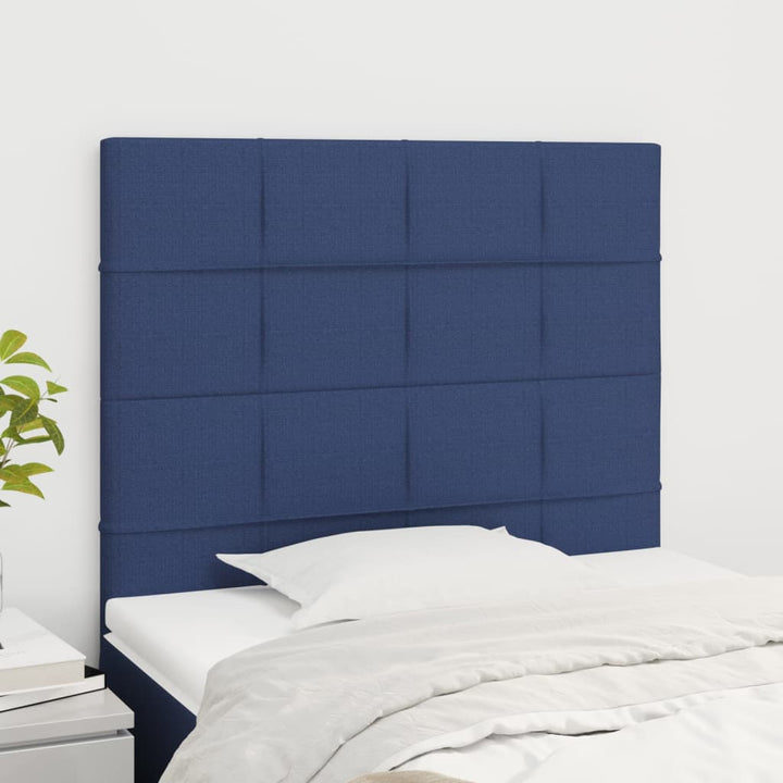 sengegavl blå 90x5x118/128 cm stof