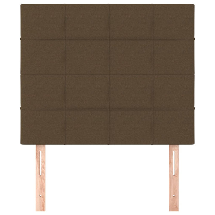 sengegavl mørkebrun 100x5x118/128 cm stof