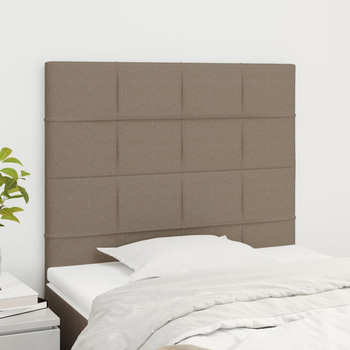sengegavl taupe 100x5x118/128 cm stof