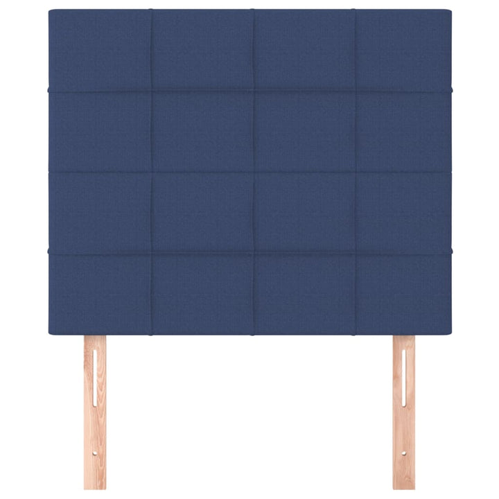 sengegavl blå 100x5x118/128 cm stof