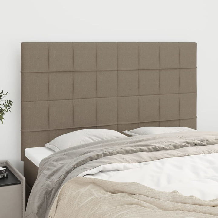 sengegavl taupe 144x5x118/128 cm stof