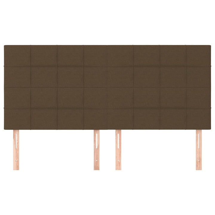 sengegavl mørkebrun 160x5x118/128 cm stof