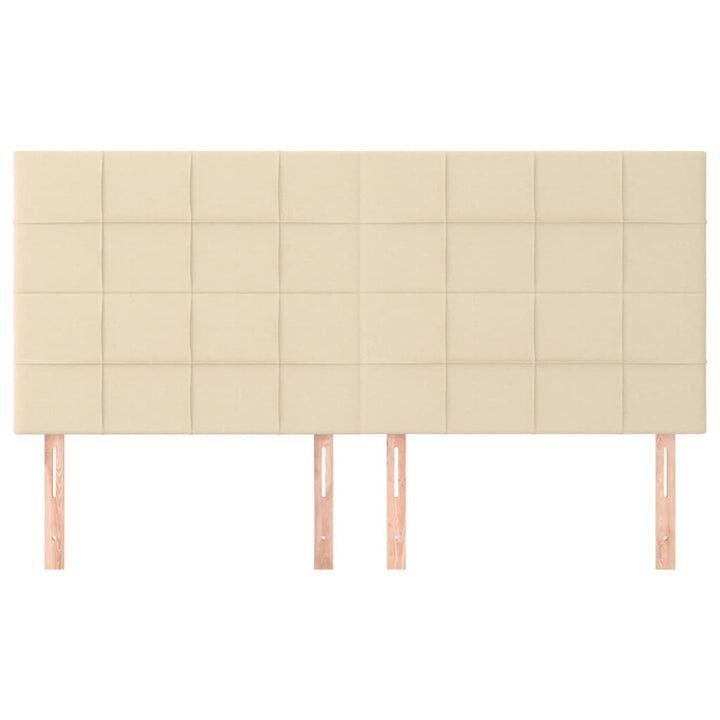sengegavl cremefarvet 160x5x118/128 cm stof