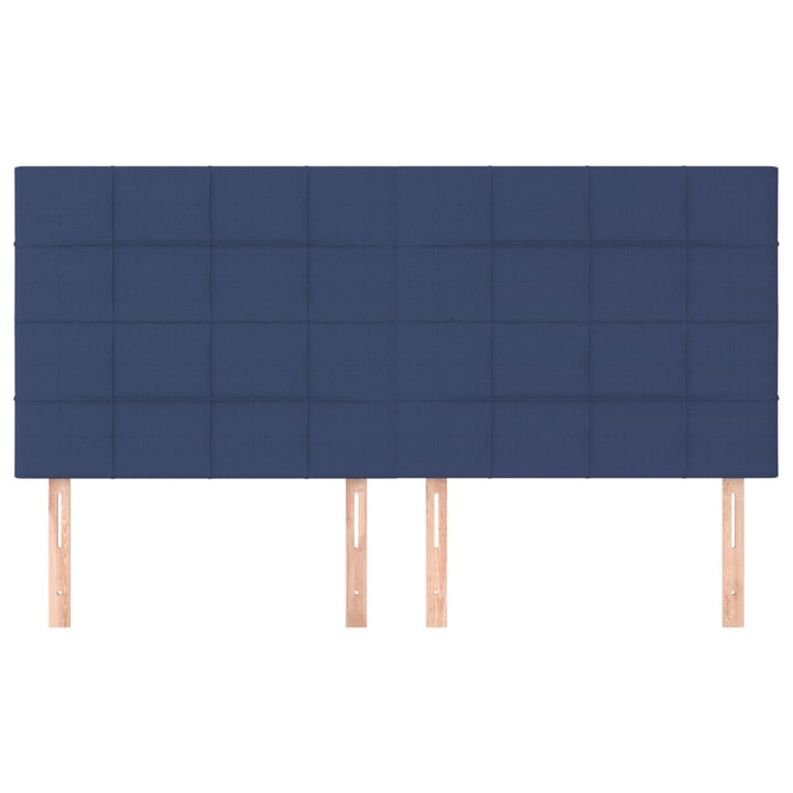 sengegavl blå 160x5x118/128 cm stof