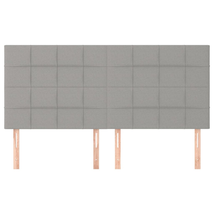 sengegavl lysegrå 180x5x118/128 cm stof