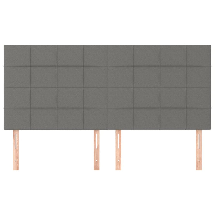 sengegavl mørkegrå 180x5x118/128 cm stof
